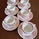 English mocha cups "Windsor" pink Ridgway (Staffordshire)