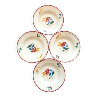 Vintage flowered soup plates