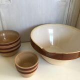 4l sandstone bowl and Gien bowls