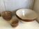 4l sandstone bowl and Gien bowls