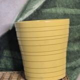 Yellow cachepot vase