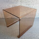 Smoked Plexiglass coffee table / side table, 1970.