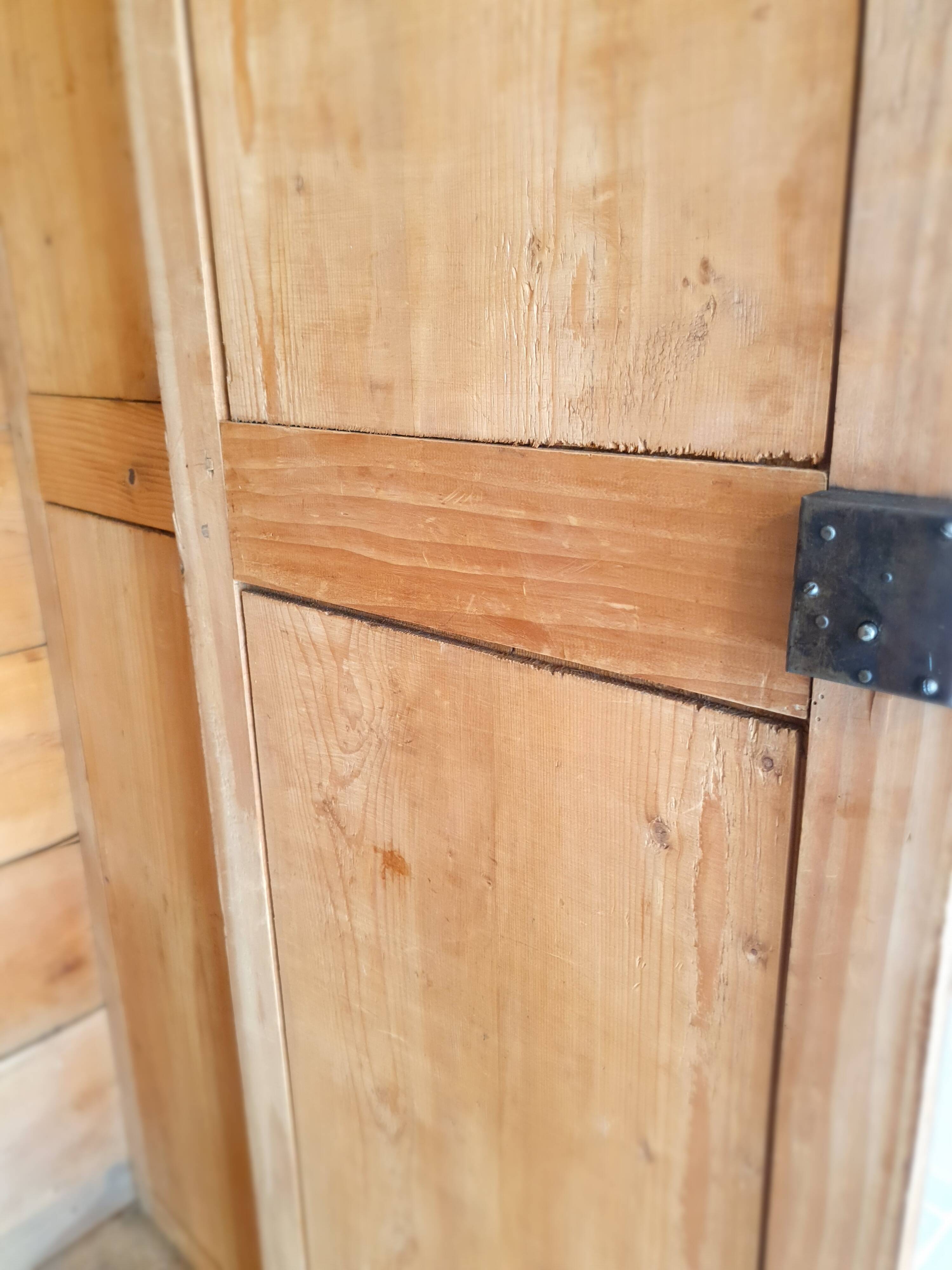 Parisian wardrobe in raw wood