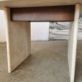Square travertine coffee table