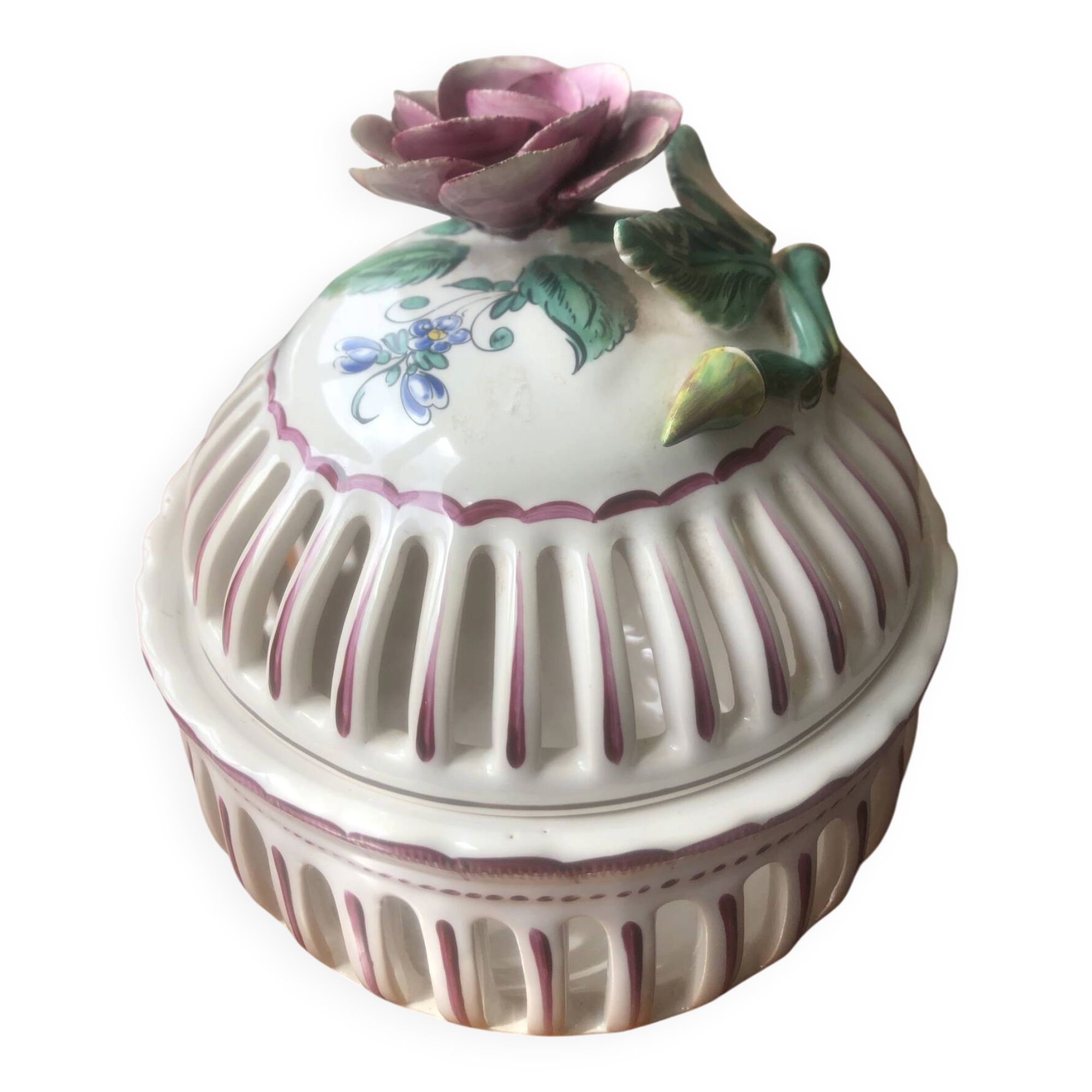 Lattice porcelain bonbonnière Chaumeil