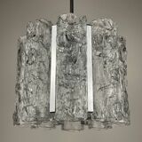 Vintage Ice Murano Chandelier by AV Mazzega, Italy, 1970s