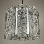 Vintage Ice Murano Chandelier by AV Mazzega, Italy, 1970s