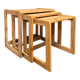 3 nesting tables in pine