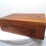 Boite en bois publicitaire amidon ours blanc