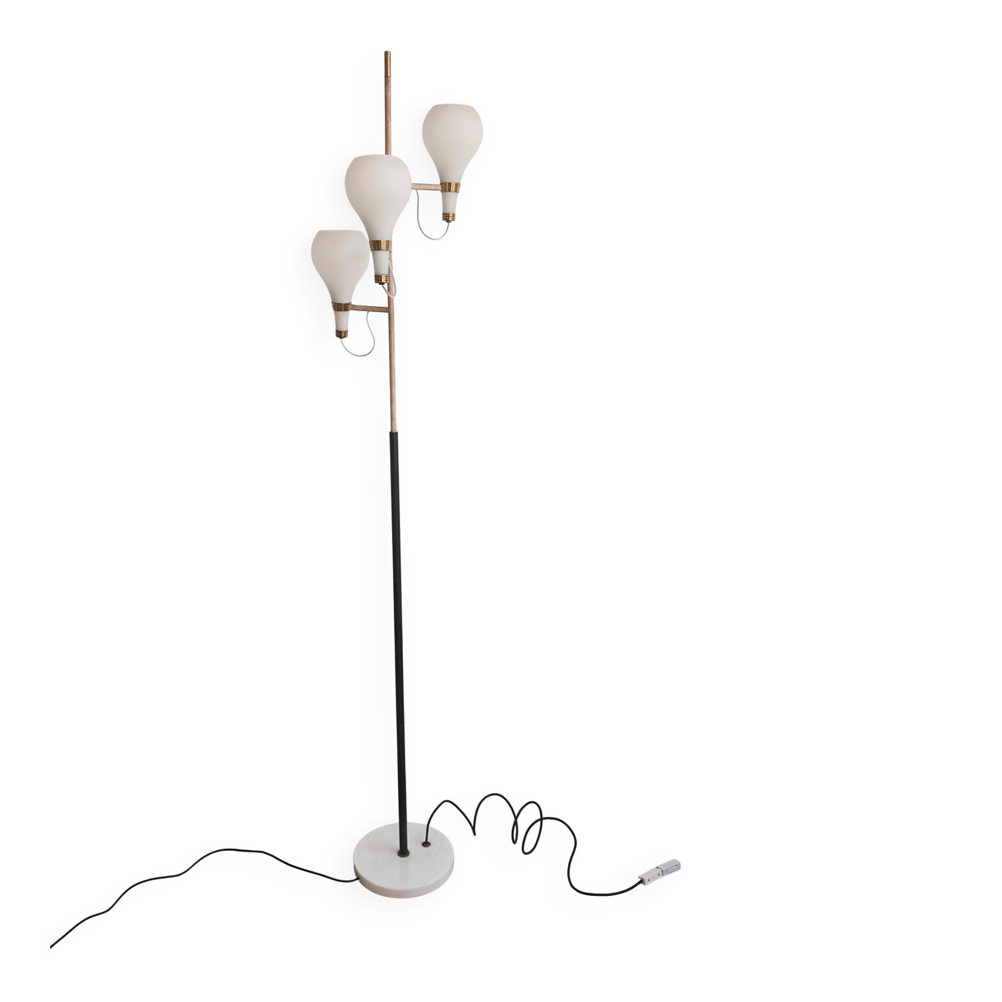 Lampe sur pied 3 bras Mid Century Modern Stilnovo 1950