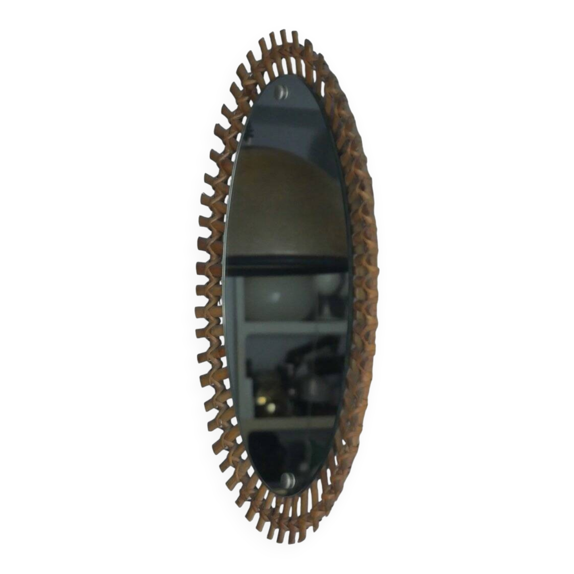 Large bamboo mirror, Italy, 1960s