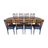 Ensemble table et 10 sièges danoises Arne Hovmand Olsen