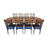 Ensemble table et 10 sièges danoises Arne Hovmand Olsen
