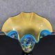 Venice circa 1980: Large "octopusy" vase in millefiori glass with a blue background