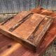 Table de ferme ancienne en cerisier massif avec 2 tiroirs et une tirette