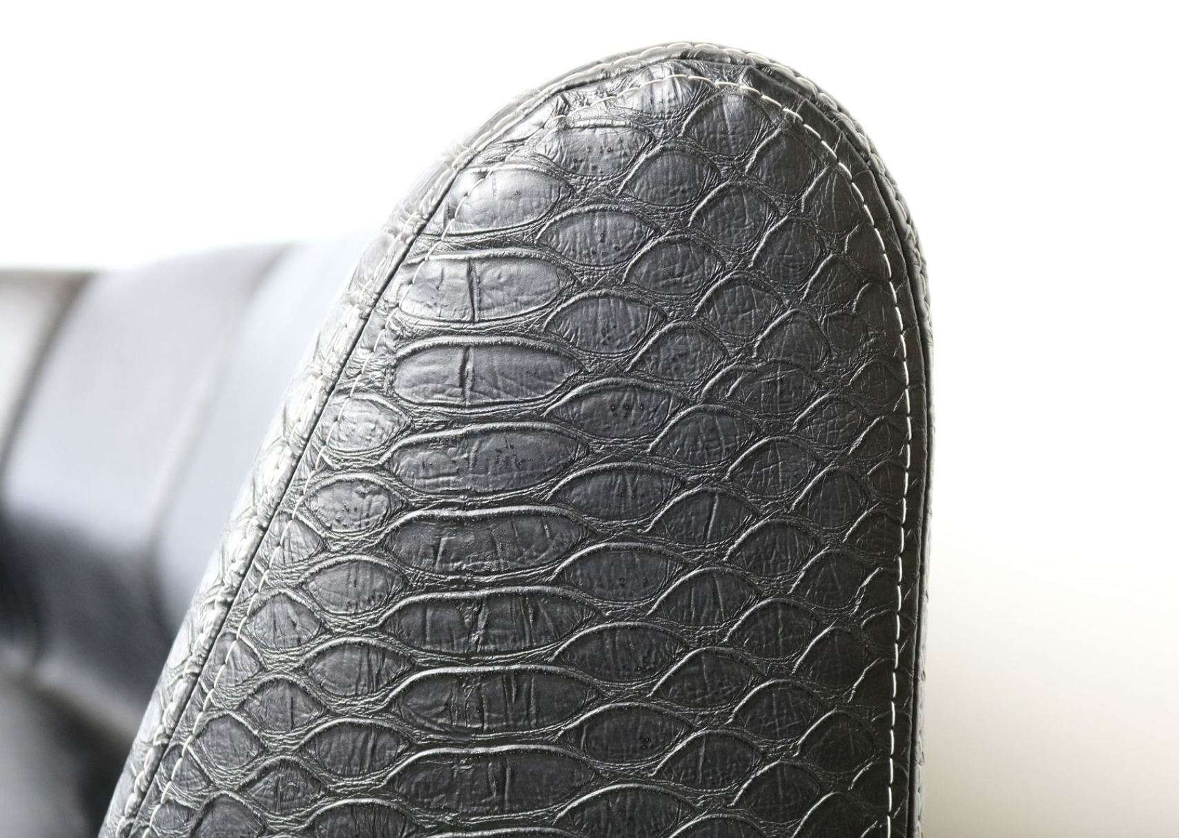 Black snakeskin modular sofa by Don Chadwick for Herman Miller 1970s