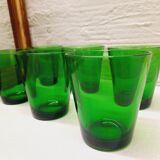 Set 6 green Vereco glasses