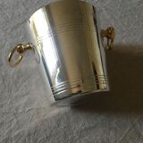 Silver metal ice bucket