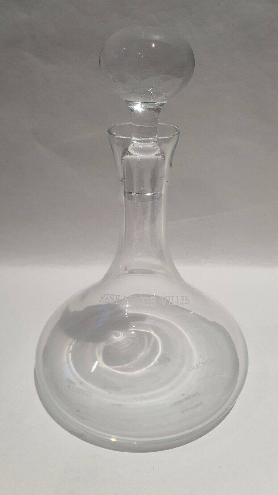 Crystal decanter carafe royales de champagne réseau de villes sens troyes ...
