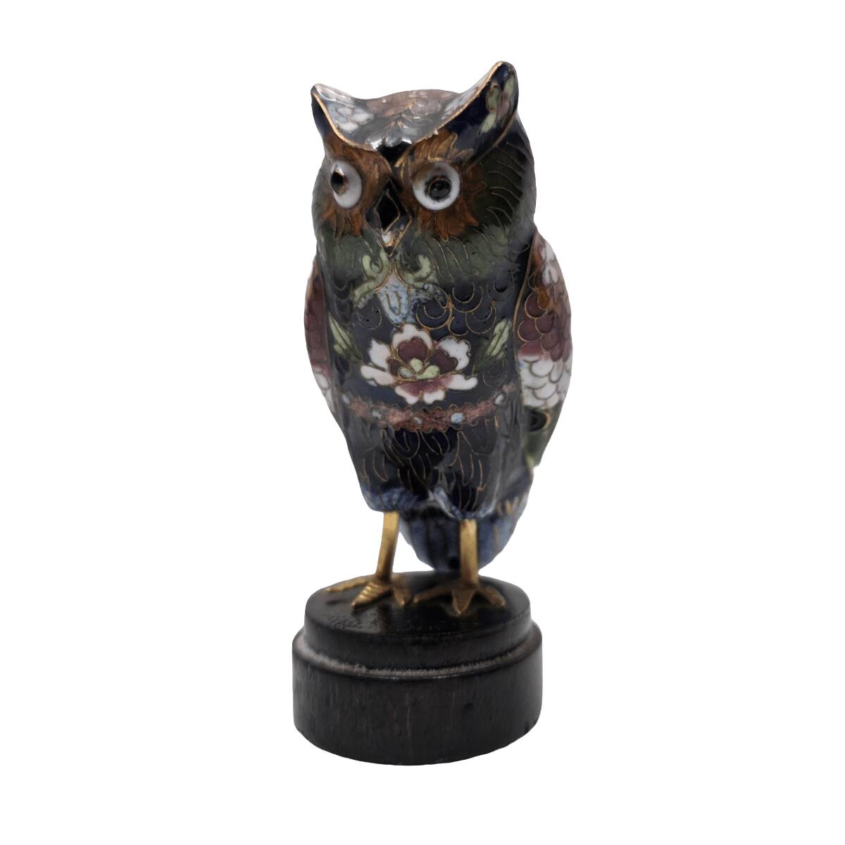 Vintage cloisonné owl