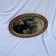 Mirror oval art deco 60x36cm