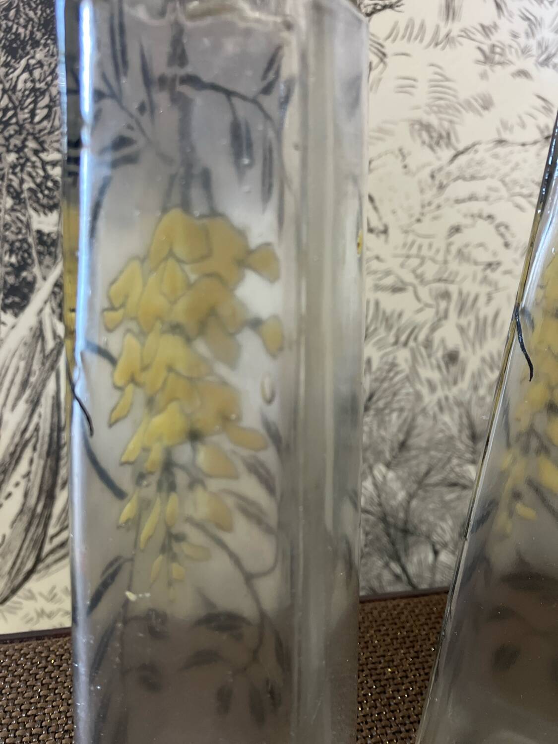 Pair of Flower Vases Signed Jem (legras)