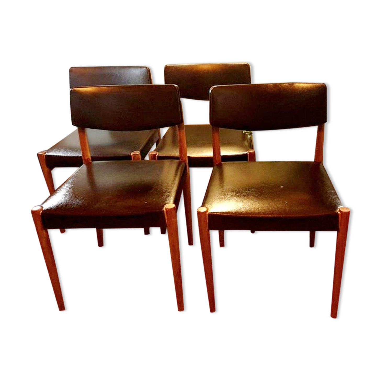 Lot 4 Scandinavian chairs Zetel Behaagt vintage 70s