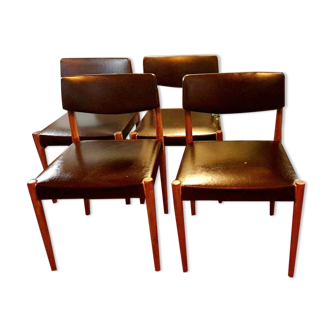 Lot 4 chaises scandinave Zetel Behaagt vintage