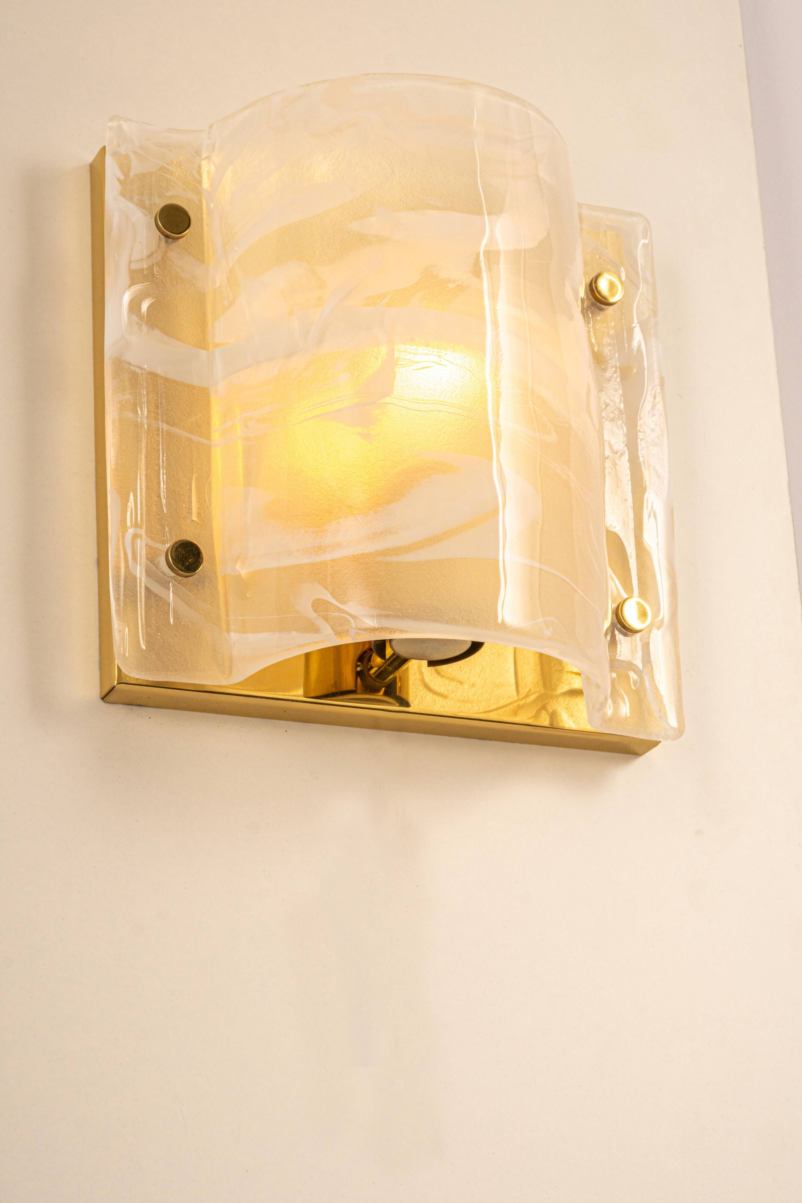 Murano glass wall sconce by Hillebrand, Germany, 1970s