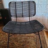 Fauteuil bas en rotin
