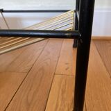 Coffee table 50s metal and glass