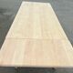 Large renovated table with 2 extensions and 2 drawers in raw solid wood.