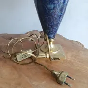 LE DAUPHIN lamp in vintage ceramic and brass