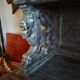 Carved two-body sideboard with 2 lions