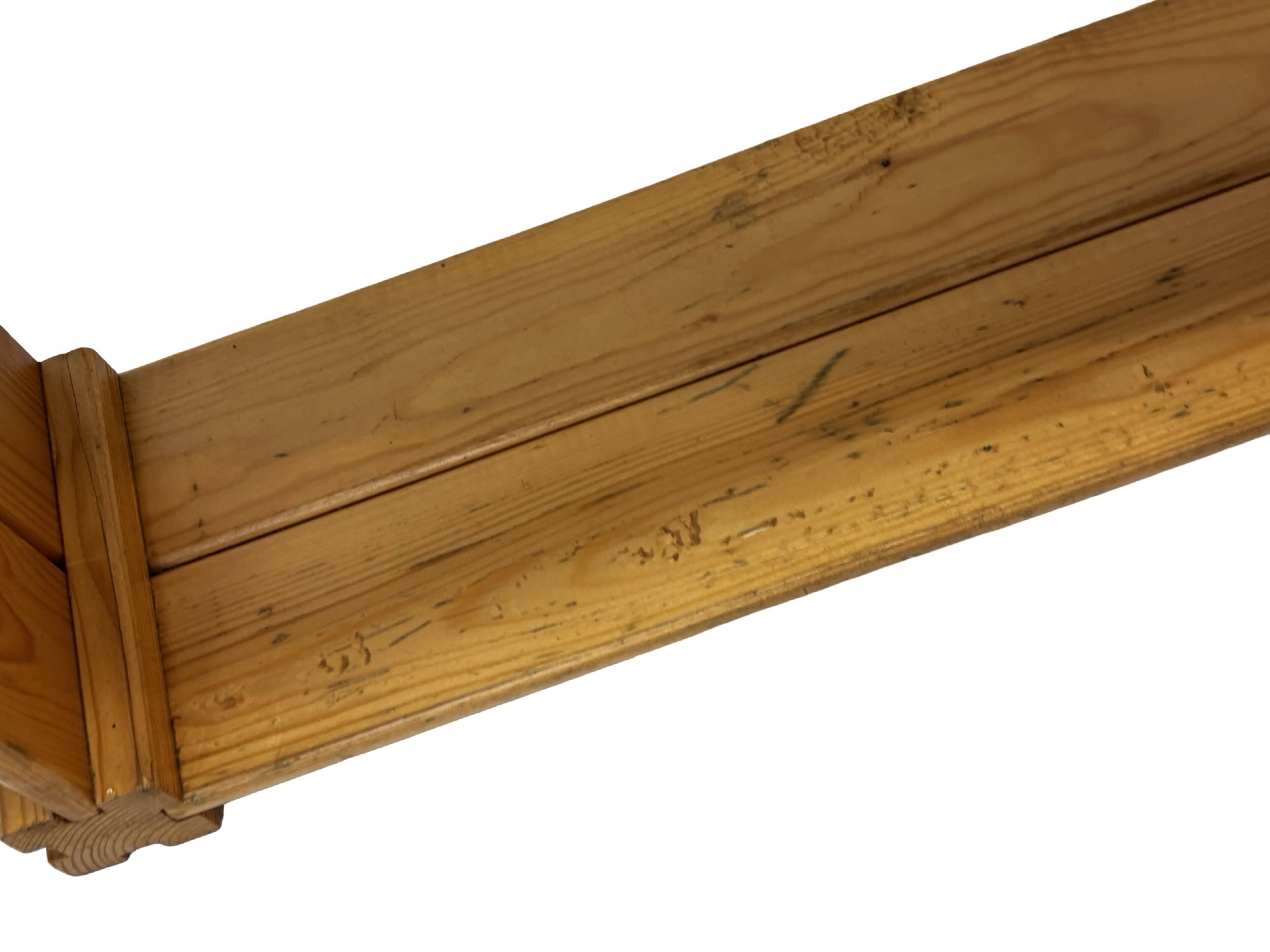 Vintage Wall shelf rack Pinewood wood 70s design