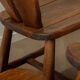 Brutalist Oak Dining Chairs Sculptural Backs by De Puydt, 1960s, Set of 4