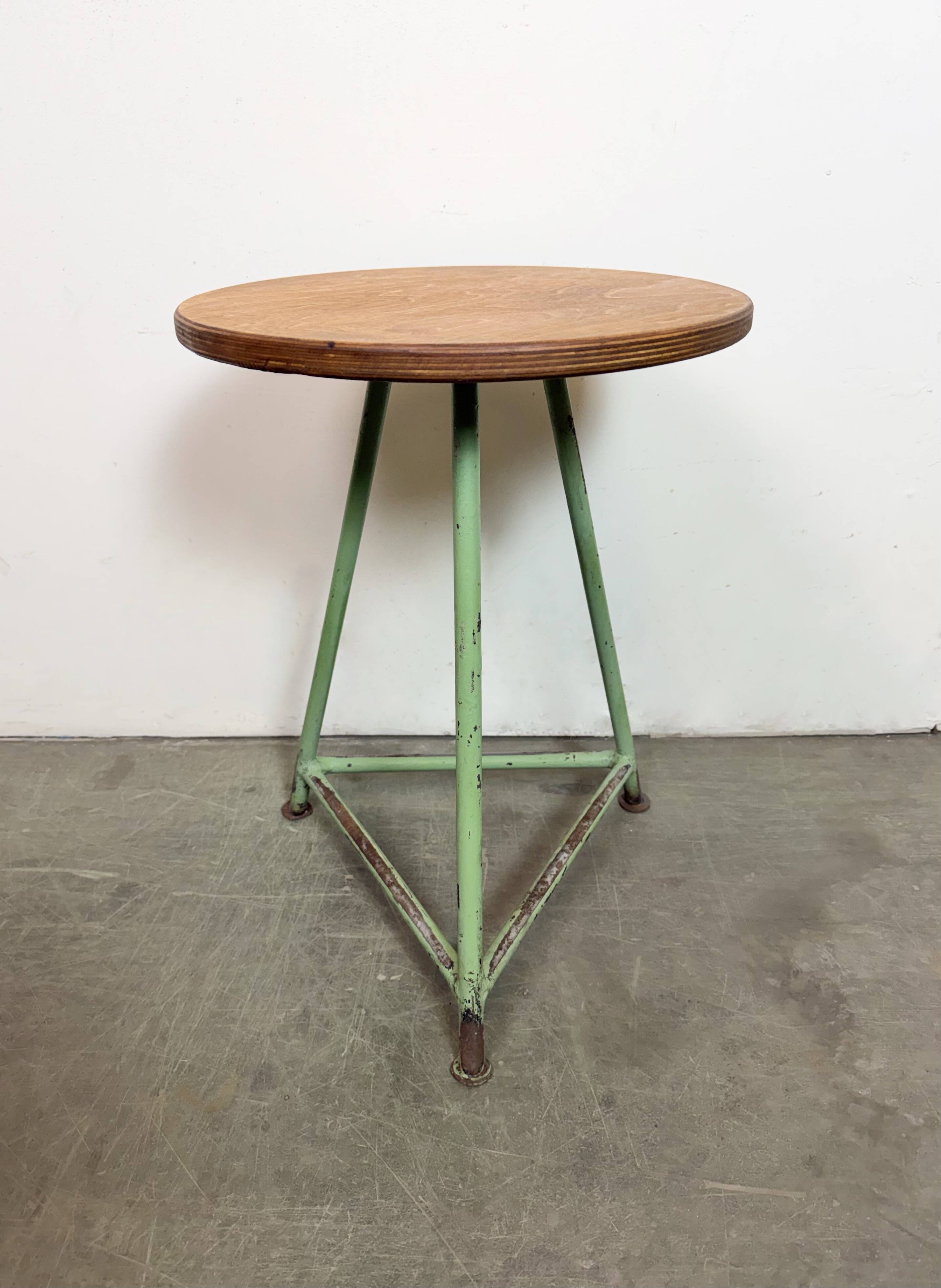 Green Industrial Workshop Stool, 1960s