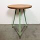 Green Industrial Workshop Stool, 1960s
