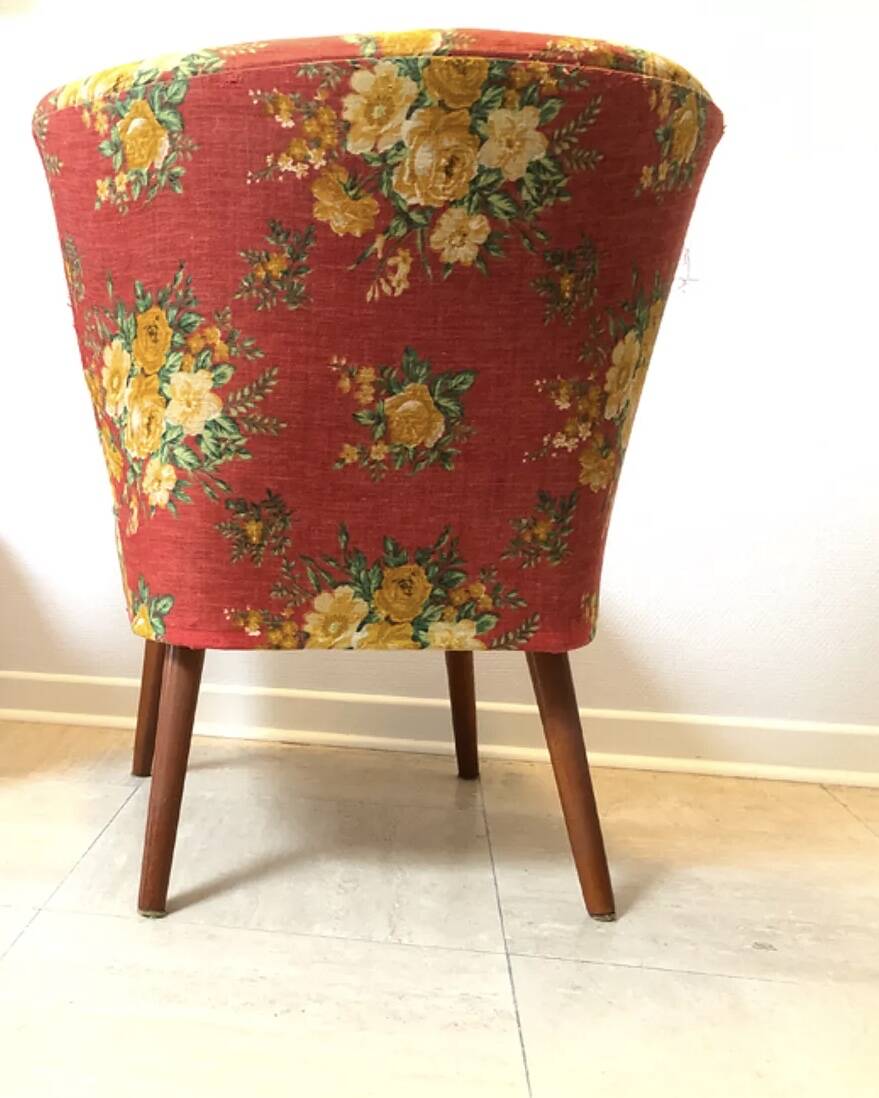 Floral cocktail armchair, 1970