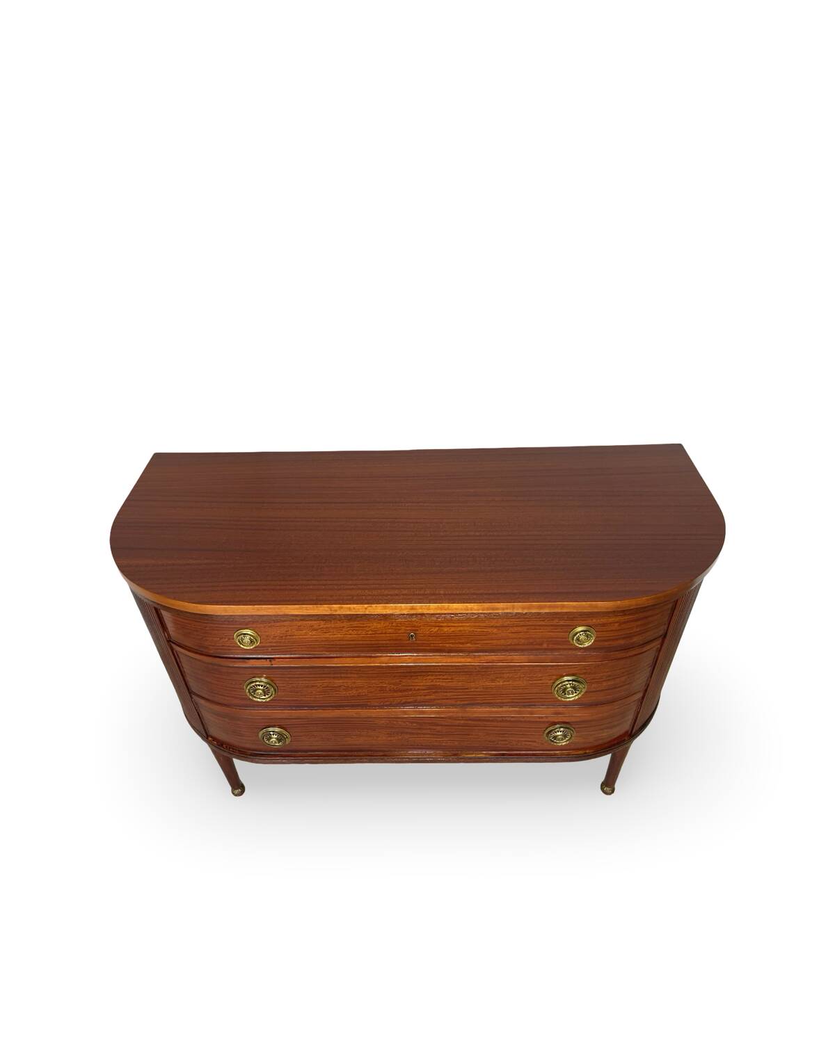 Large half-moon shaped chest of drawers/hall console, 1930s/1940s.