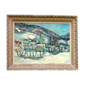 Snowscape and mountain signed FRAASS