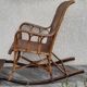 Rocking chair rotin et bois