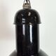Black Enamel Industrial Pendant Lamp from AEG, 1930s