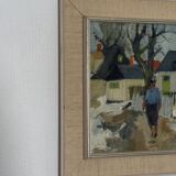 Swedish Oil on Panel – “Street ” by JOHN BÖRÉN