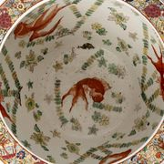 Pair fish aquarium - chinese porcelain - cloisonné enamel - canton - epoch: xxth century