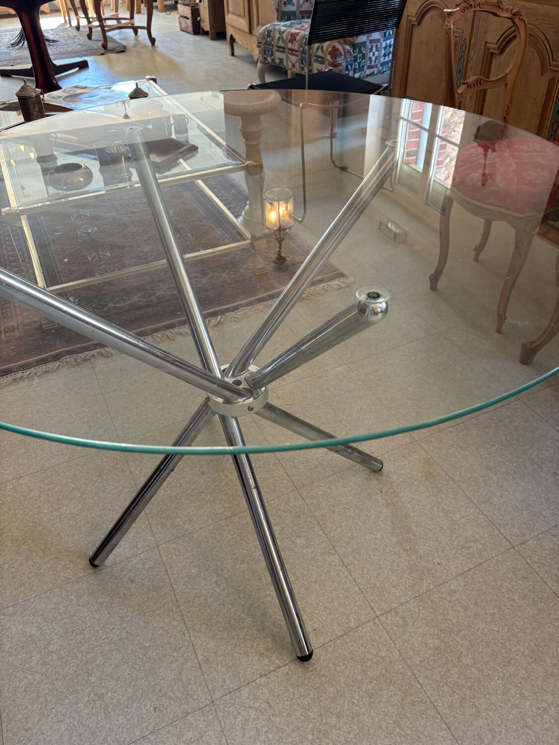 70's glass table