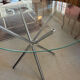 70's glass table