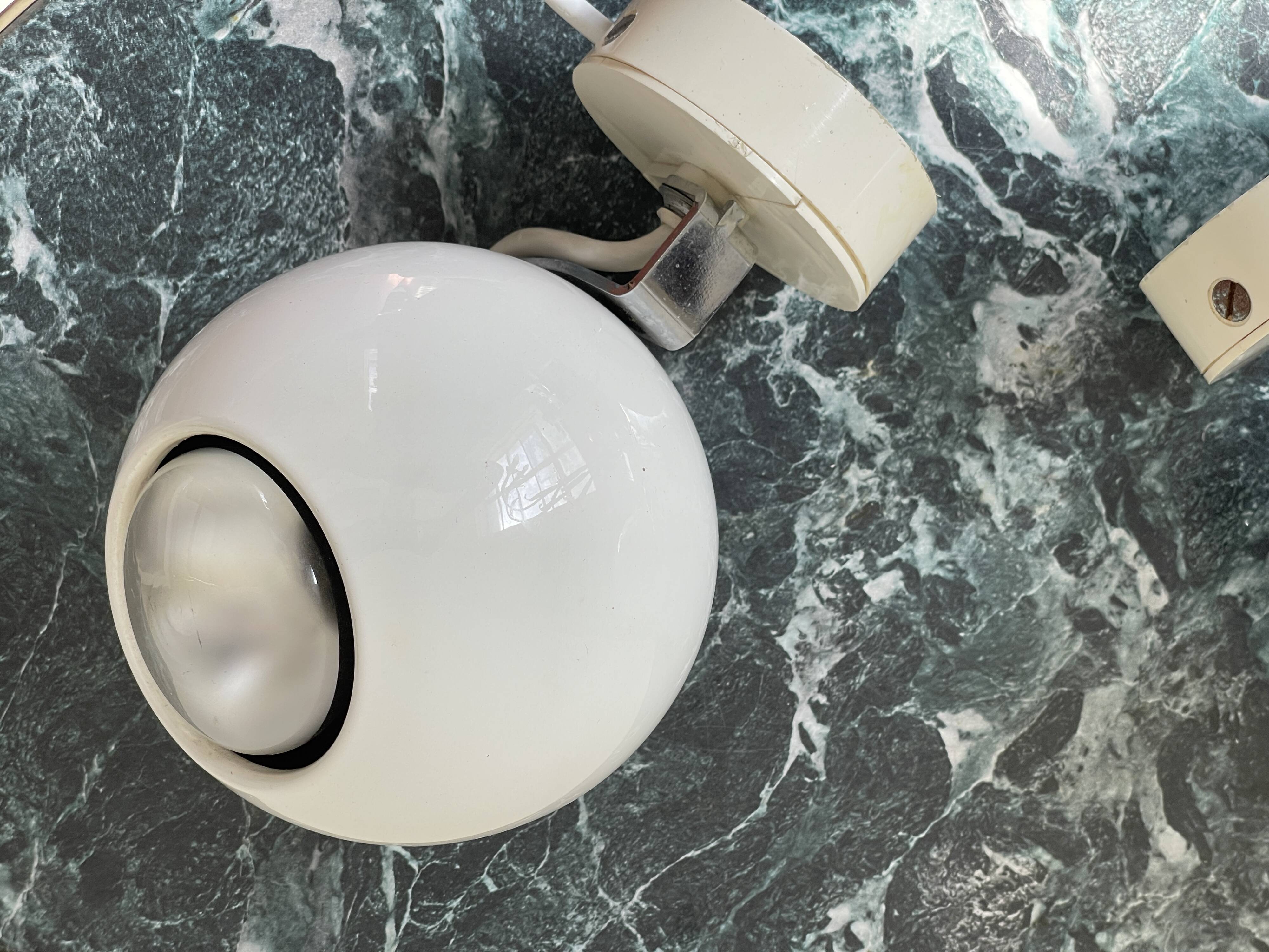 Pair of 1960s eyeball wall lights