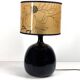 Deep black ceramic ball lamp base