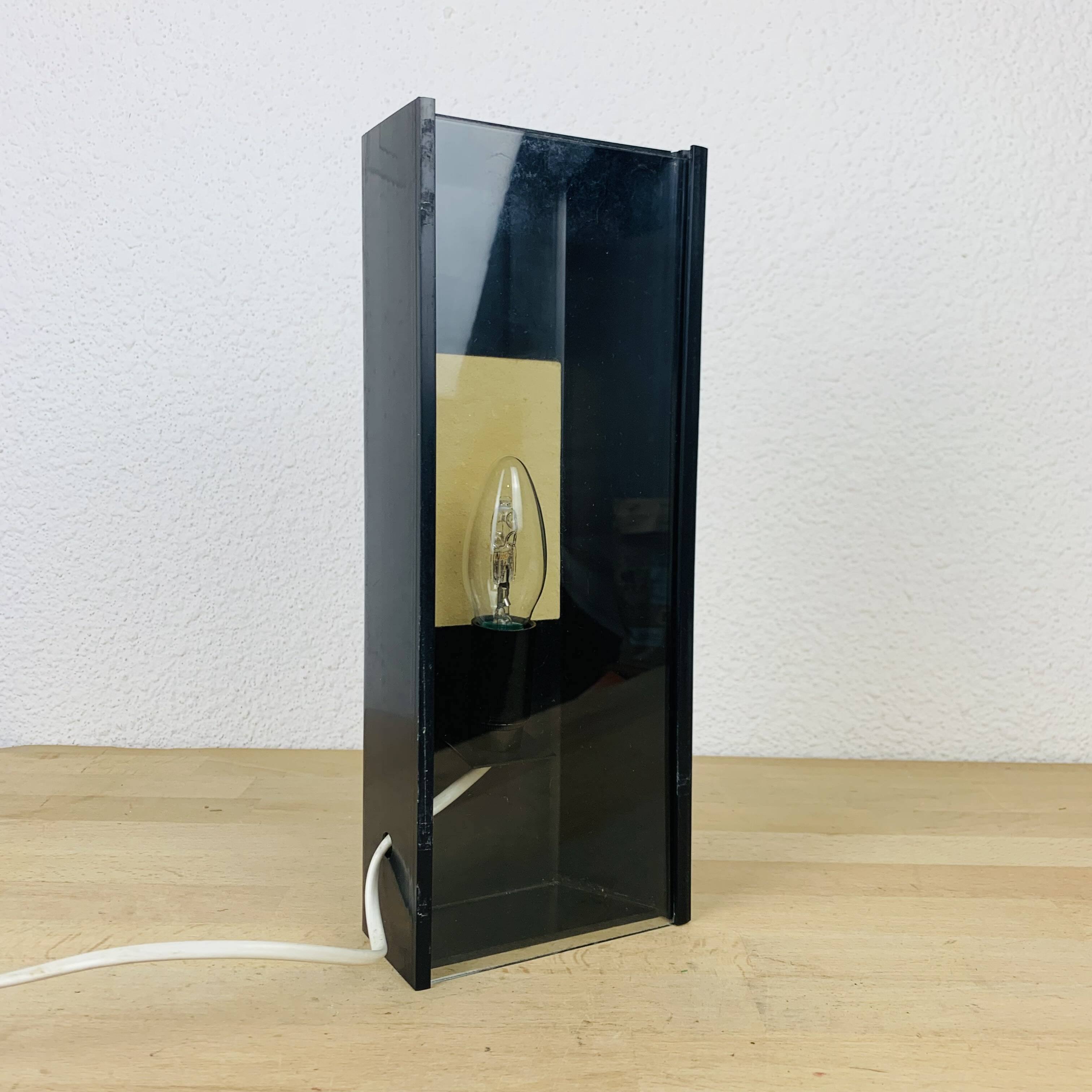 70s geometric glass lamp